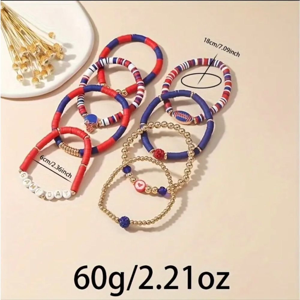 Red White & Blue Charm Bracelets - Picture 5 of 5